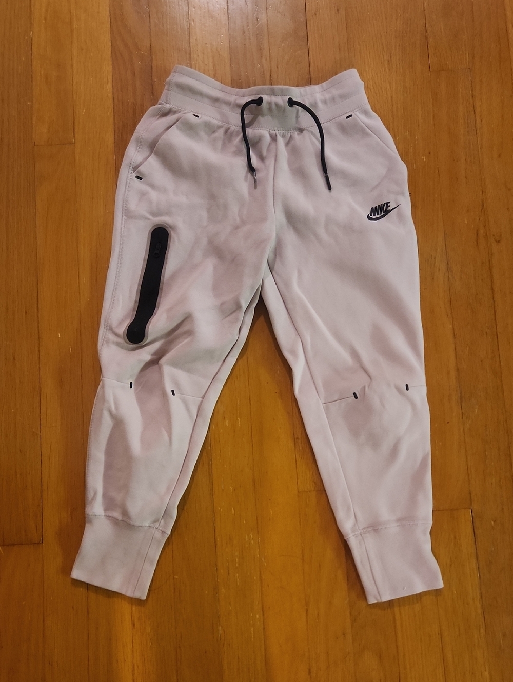 Nike Kids Pink Fleece Joggers with Black Accents